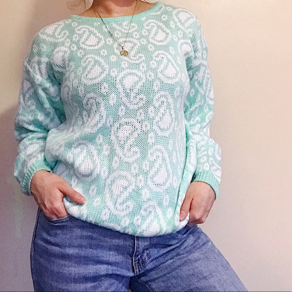 Paisley Knit Sweater